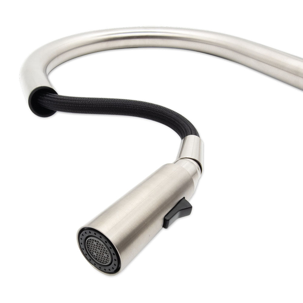 Fienza 228108MW Kaya Pull Out Sink Mixer, Matte White