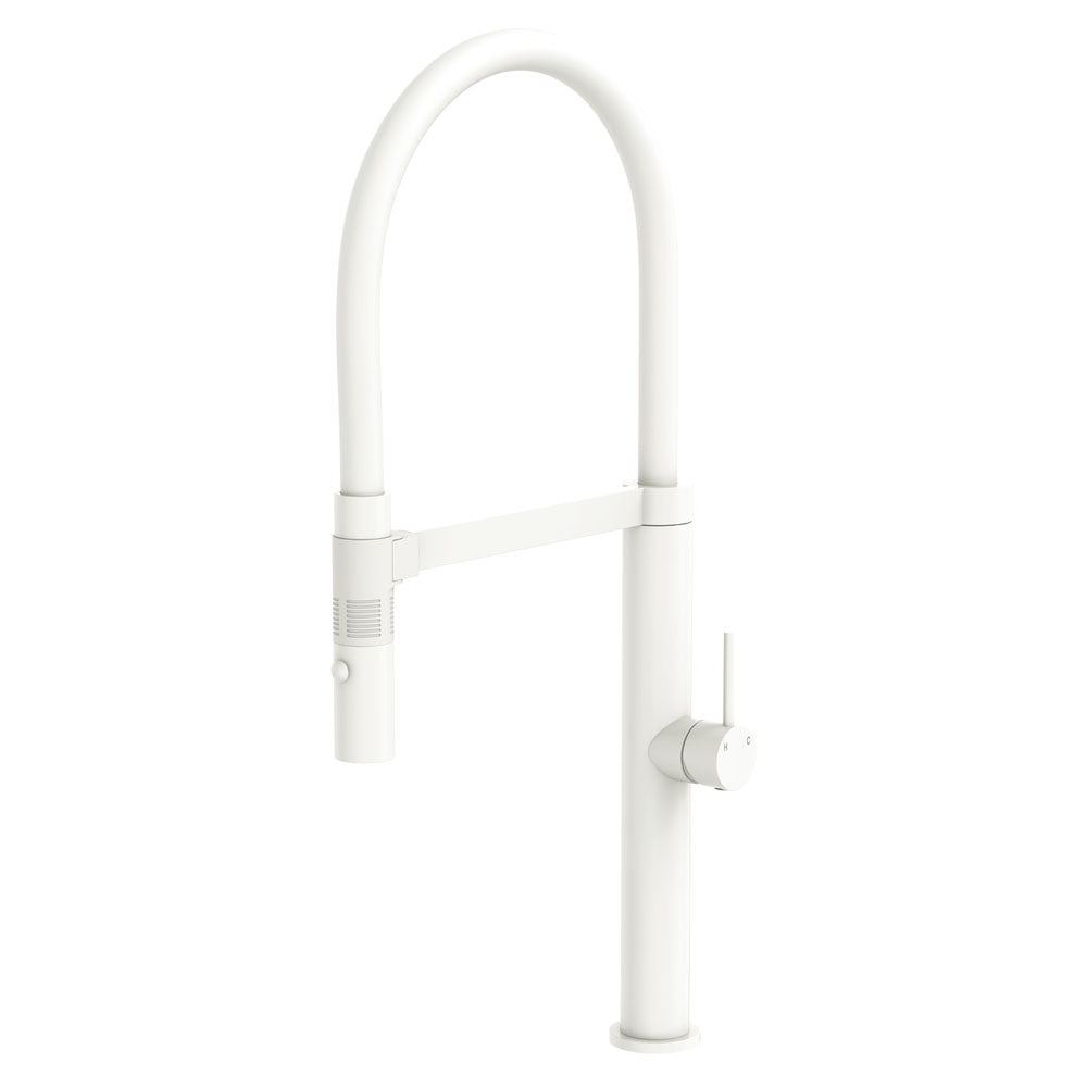 Fienza 228109MWW Kaya Pull Down Sink Mixer, Matte White