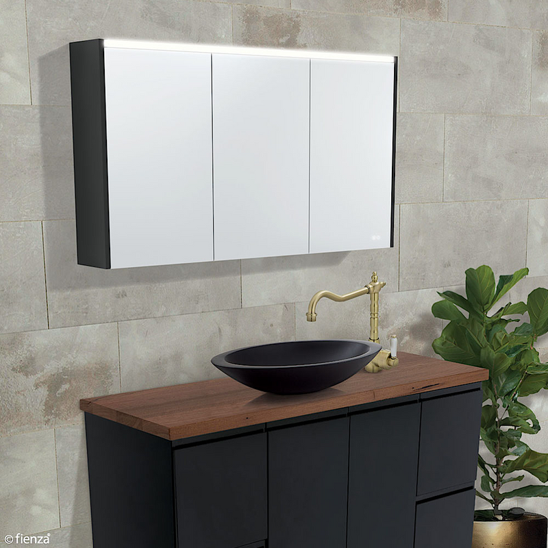 Fienza PSC1200W-LED 1200mm Mirror LED Cabinet, Gloss White - Special Order