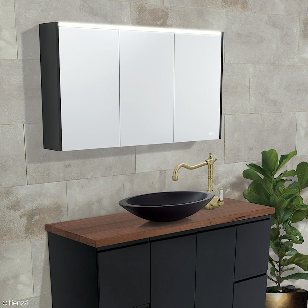 Fienza PSC1200S-LED 1200mm Mirror LED Cabinet, Scandi Oak