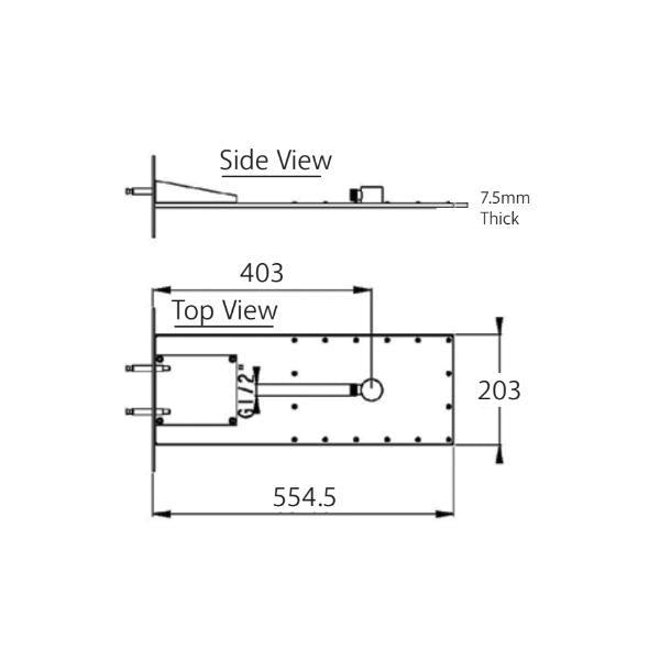 Fienza Koko Polished S/S Square Wall Shower Head Chrome FIE0060