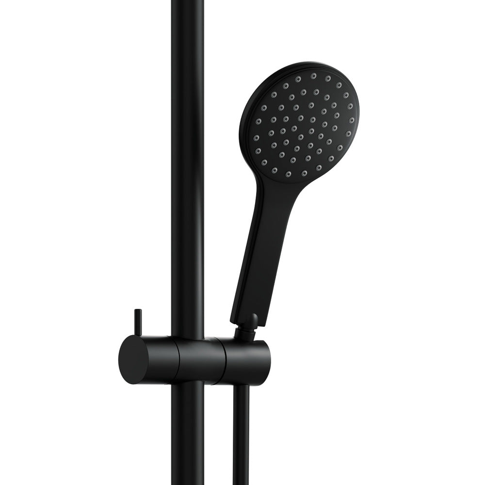 Fienza 444113BRH Hustle Care Right Hand Inverted T Rail Shower, Matte Black