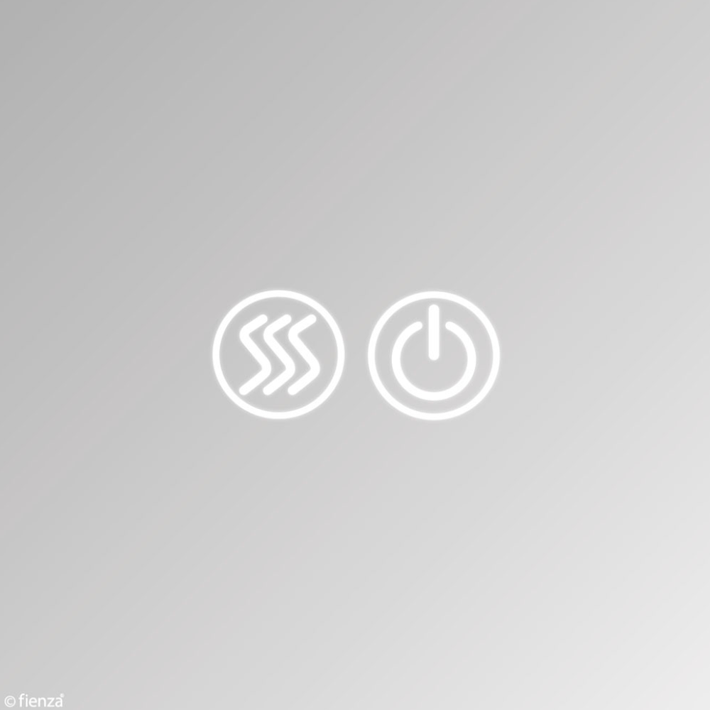 Fienza 1200mm PSC1200SB-LED Mirror LED Cabinet with Undershelf, Satin Black