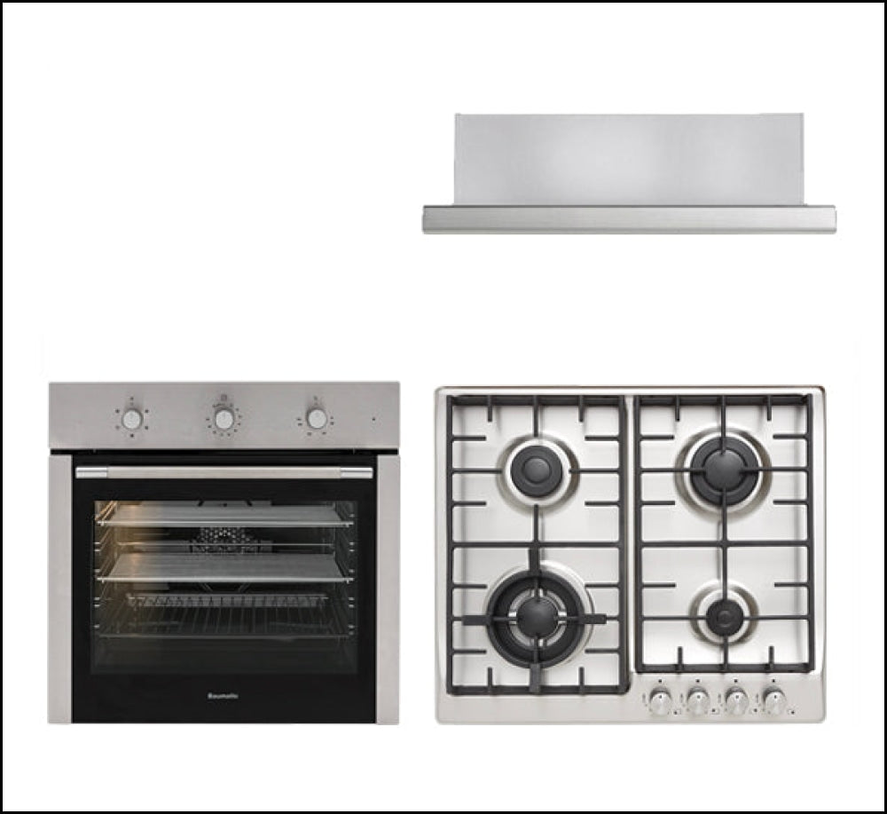 60cm Oven, Cooktop and Rangehood Package No.2 SA Appliance Warehouse