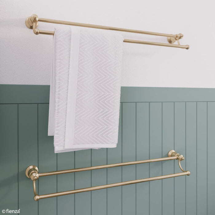 Fienza 81008UB Lillian Double Adjustable Towel Rail, Urban Brass
