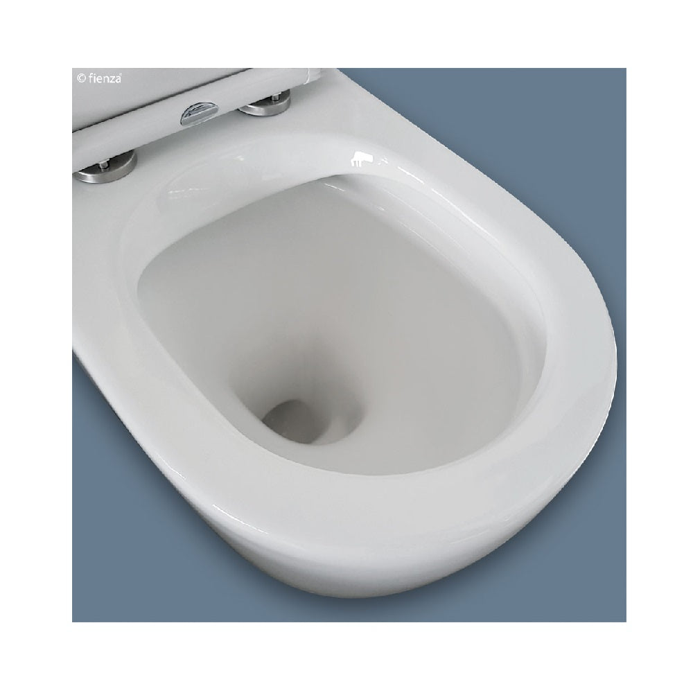 Fienza K011B-2 Alix Extended Height Slim Seat S-Trap 160-230mm Toilet Suite, White