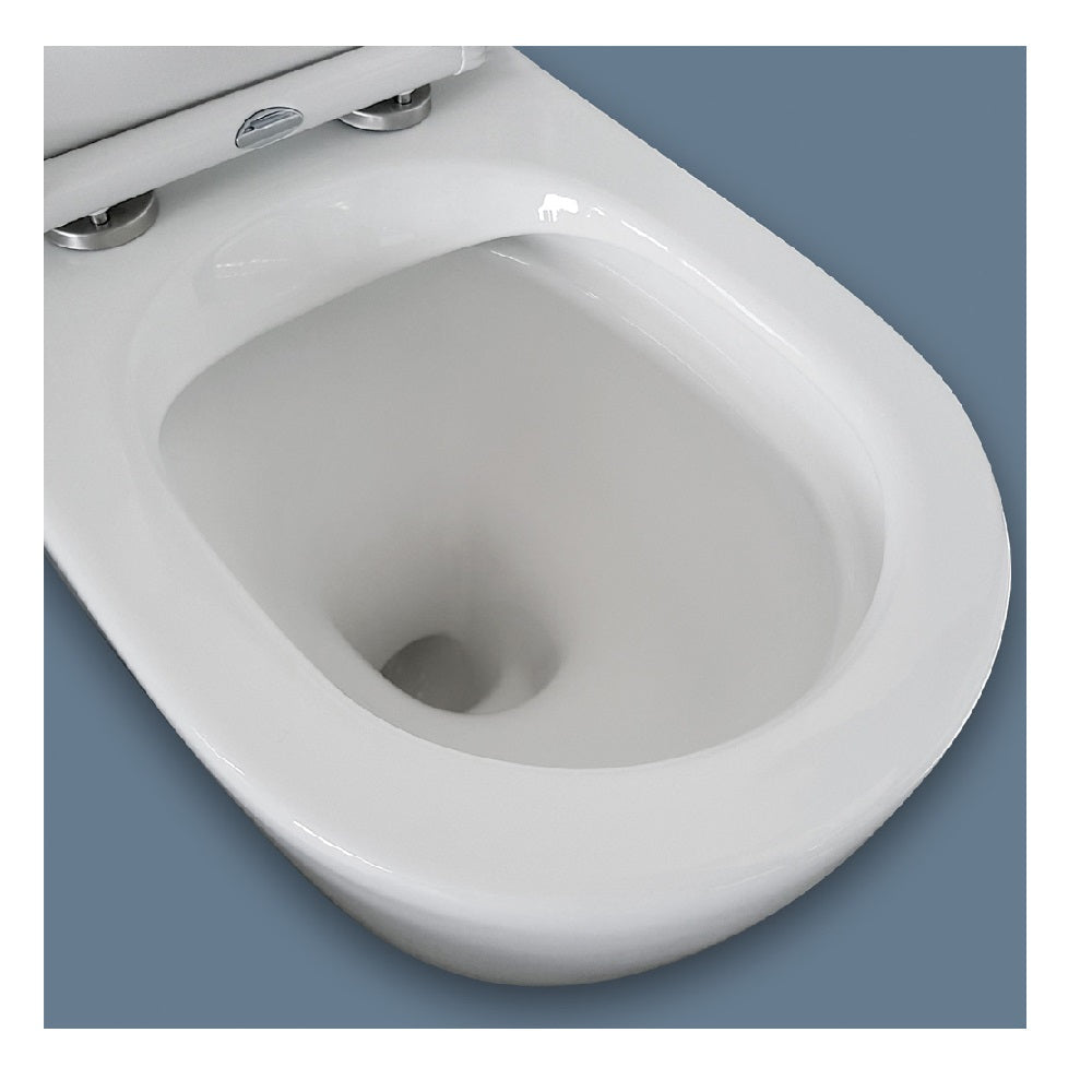 Fienza K014A-2 Isabella Slim Seat S-Trap 90-160mm Toilet Suite, White