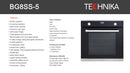 Technika BG8SS-5 60cm 8 Function Built-in Oven - Clearance Discount