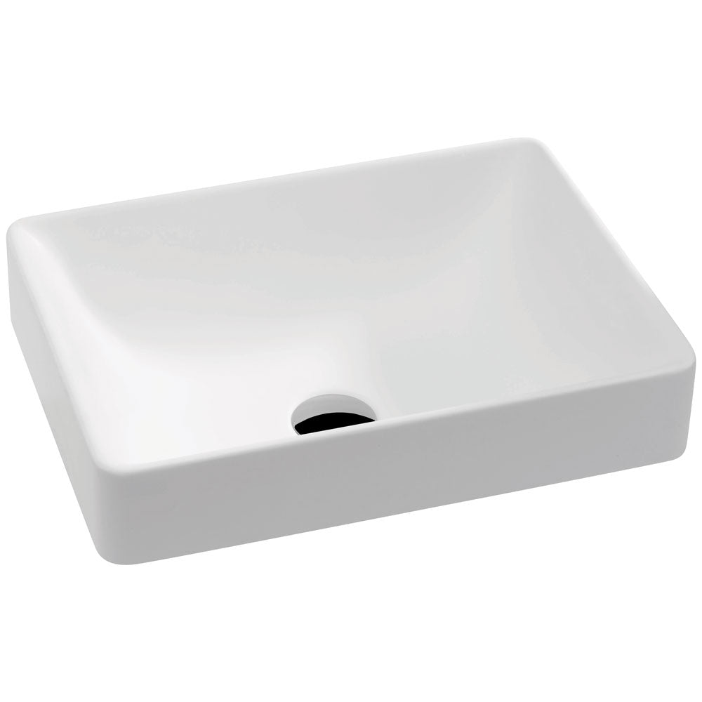 Fienza CSB05 Kados Semi Inset Cast Stone Basin, White