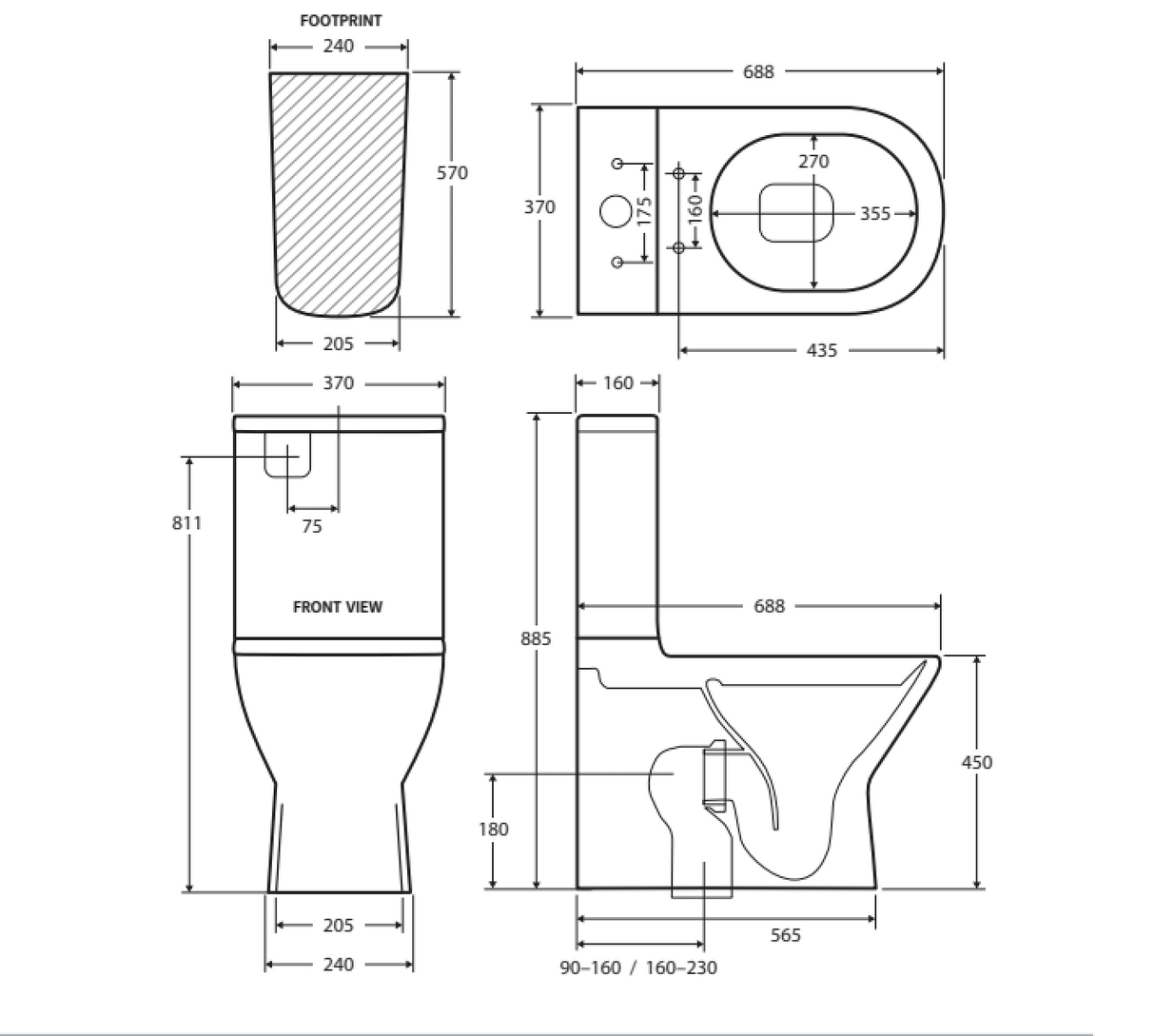 Fienza Delta Back-to-Wall Suite