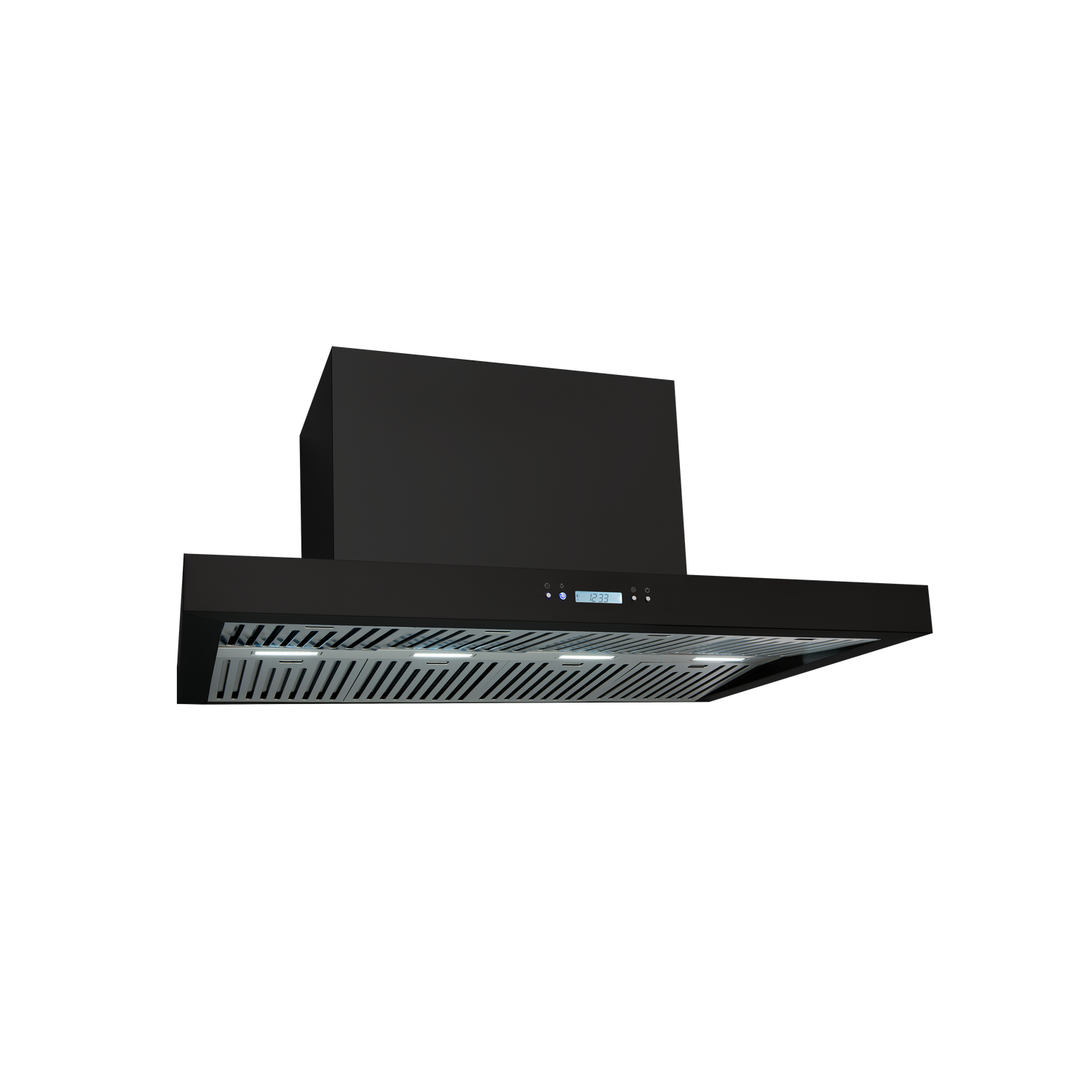 Euro Appliances ERB120BK3R 120cm Black Finish BBQ Canopy Rangehood with Remote Control