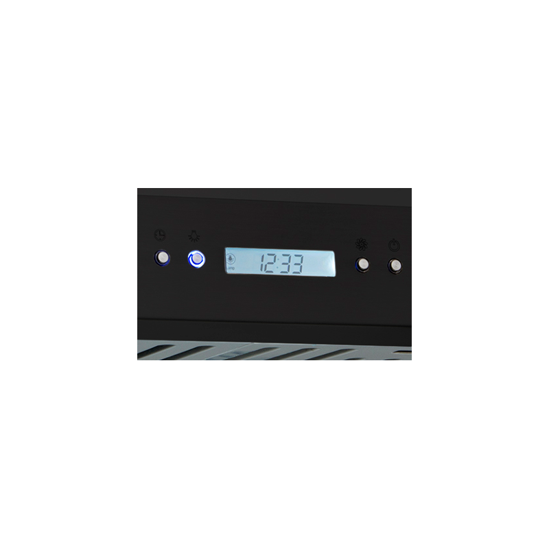 Euro Appliances ERB120BK3R 120cm Black Finish BBQ Canopy Rangehood with Remote Control
