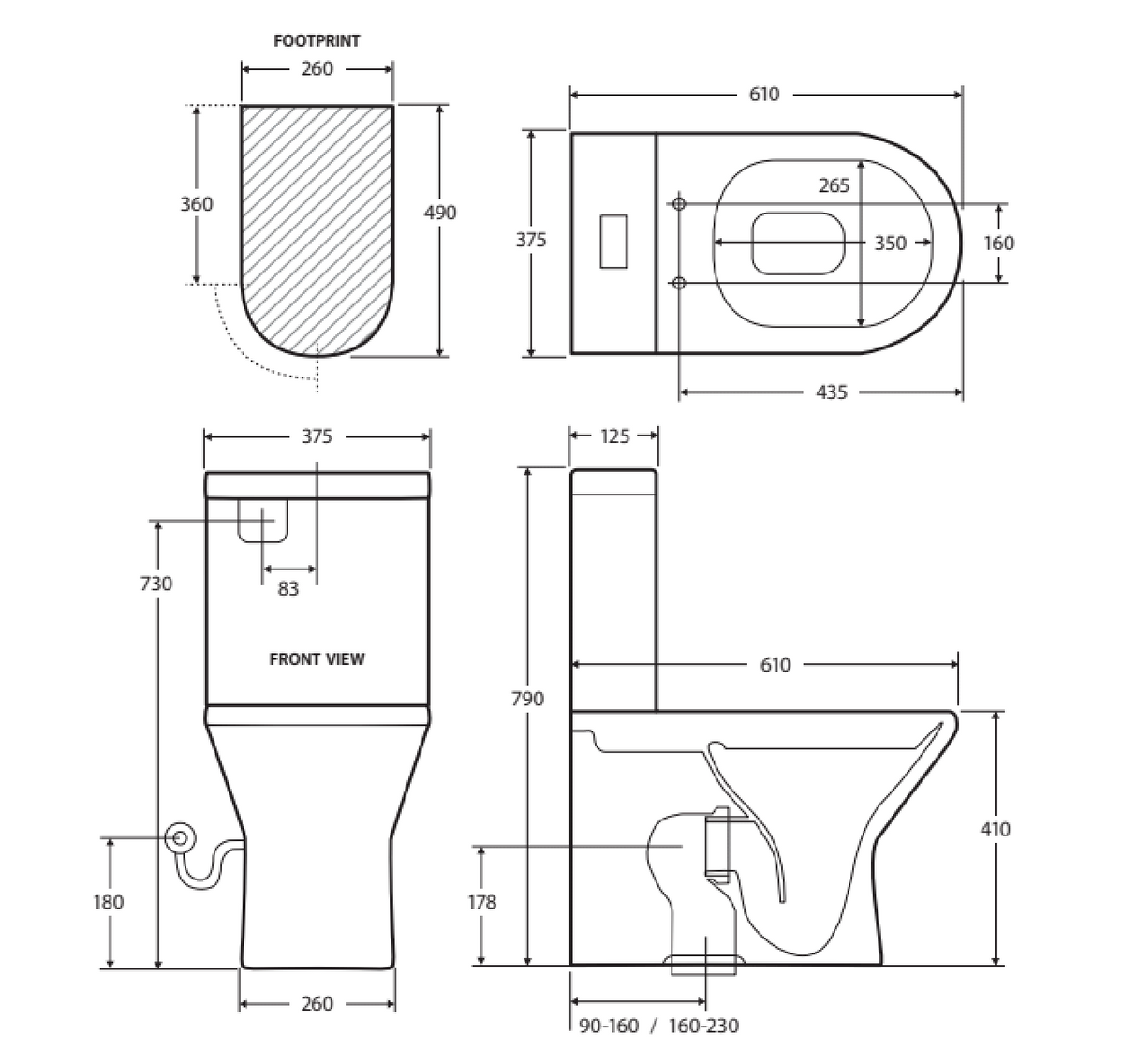 Fienza Escola Back-to-Wall Suite