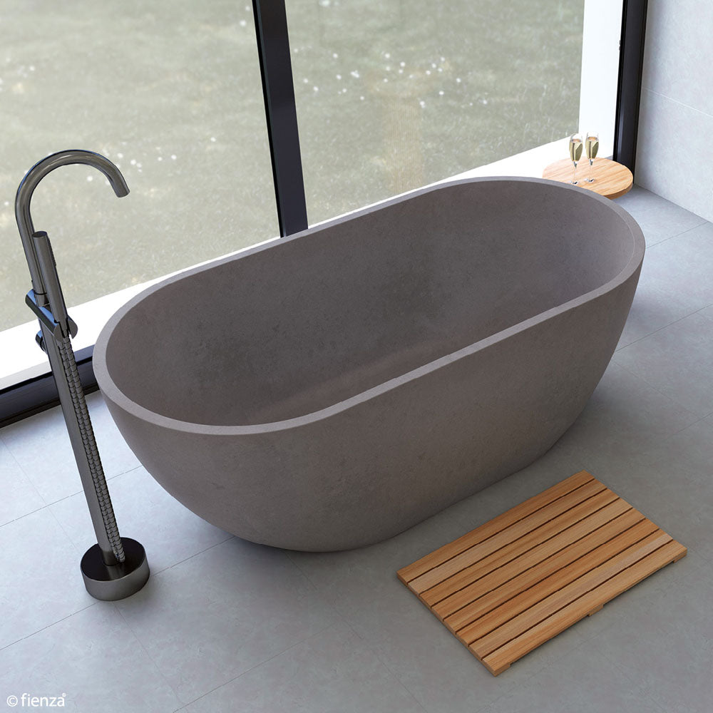 Fienza FC12-BJada Freestanding Concrete Bath 1550mm, Matte Grey