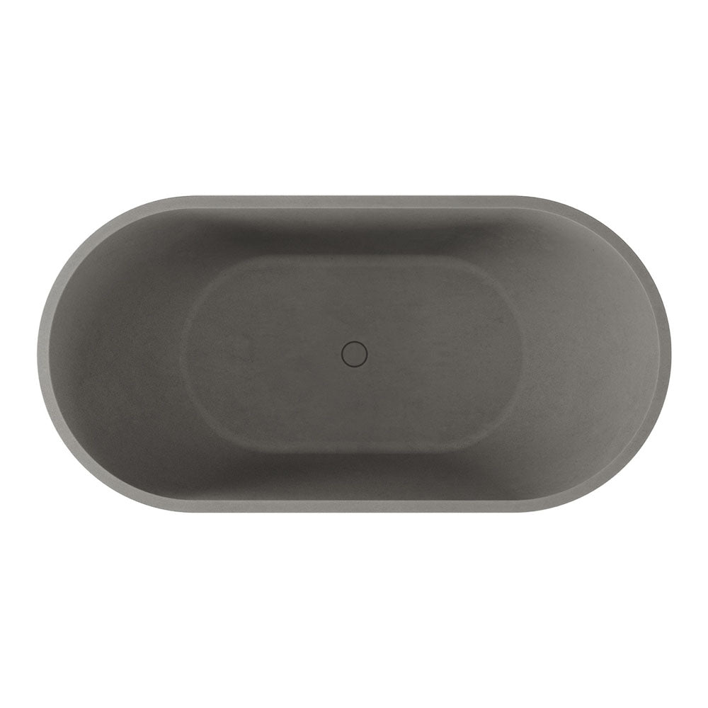 Fienza Jada Freestanding Concrete Bath 1550mm, Matte Grey