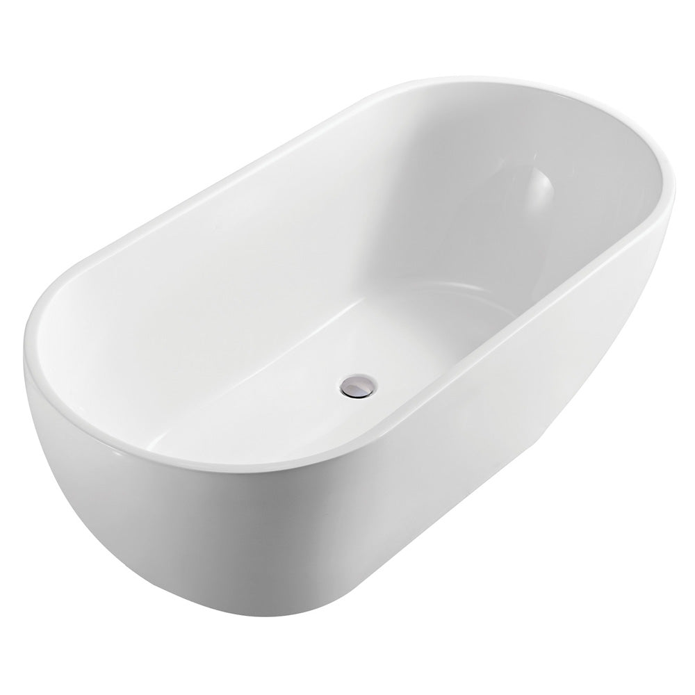Fienza FR11572 Koko Freestanding Acrylic Bath, Matte White