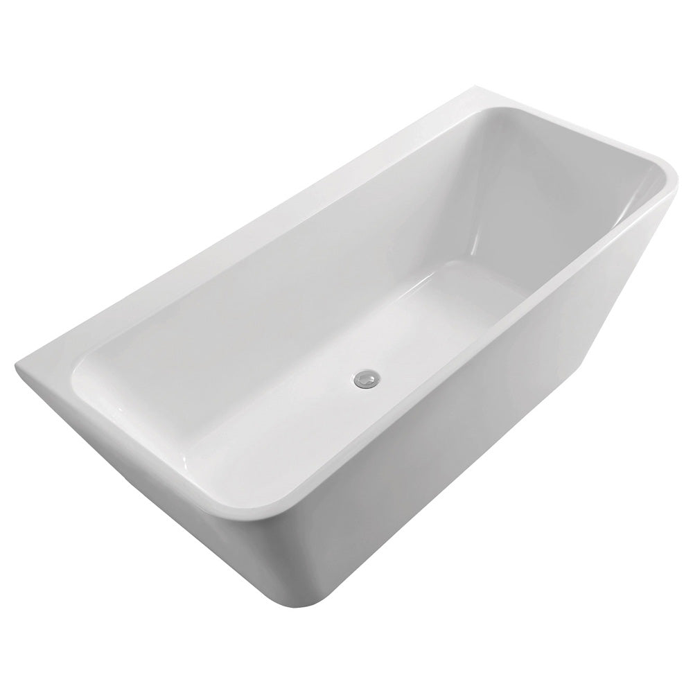Fienza FR13572 Delta Back to Wall Acrylic Bath 1500mm, Gloss White