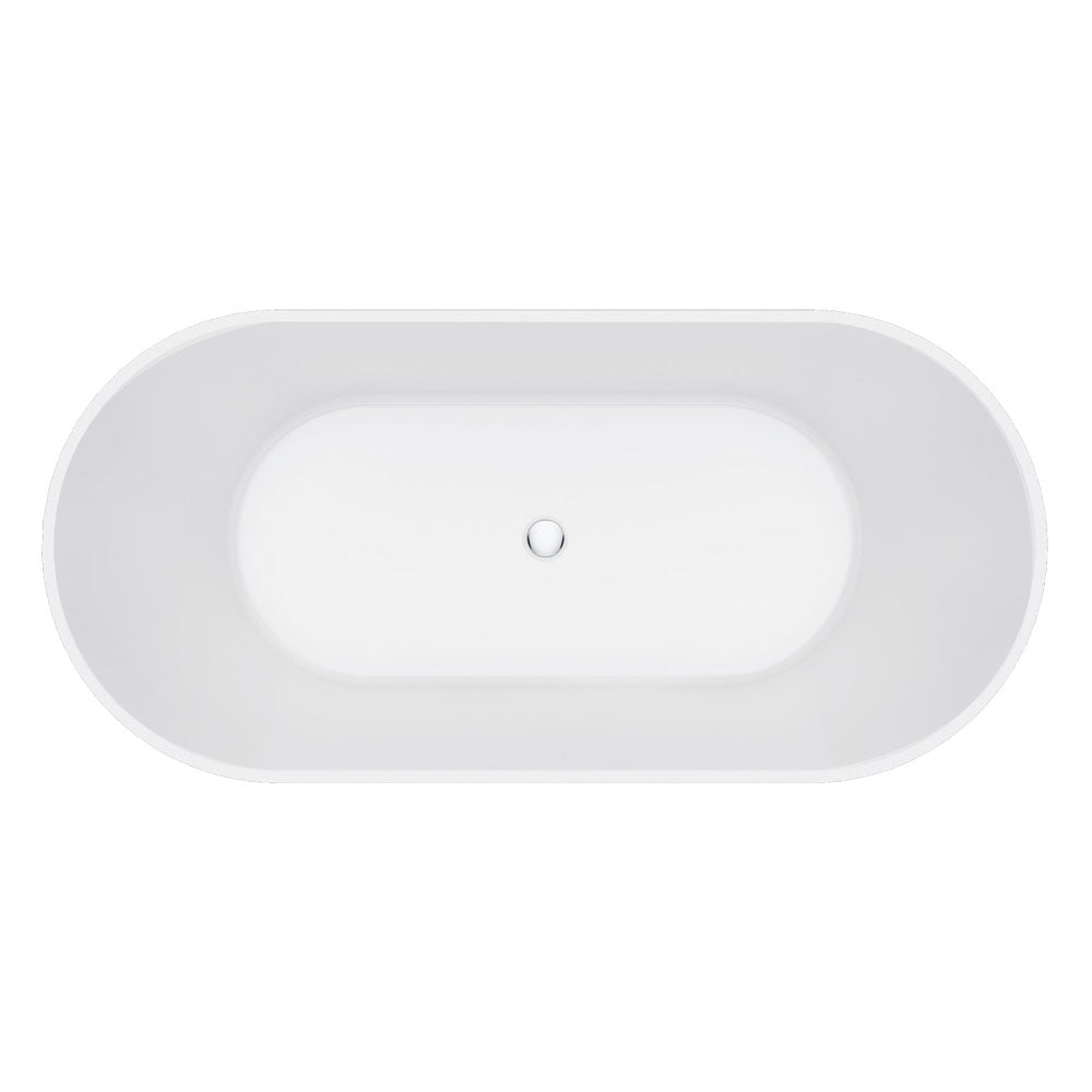 Fienza FR711-1700 Eleanor Fluted Freestanding Acrylic Bath 1700mm, Gloss White