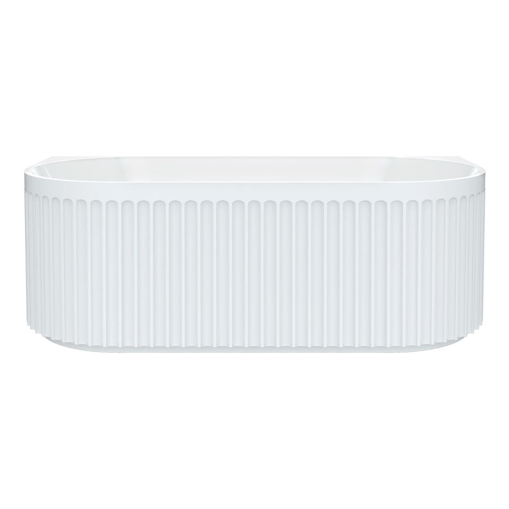 Fienza FR716-1700-OF Eleanor Back-To-Wall Acrylic Bath with Overflow, 1700mm