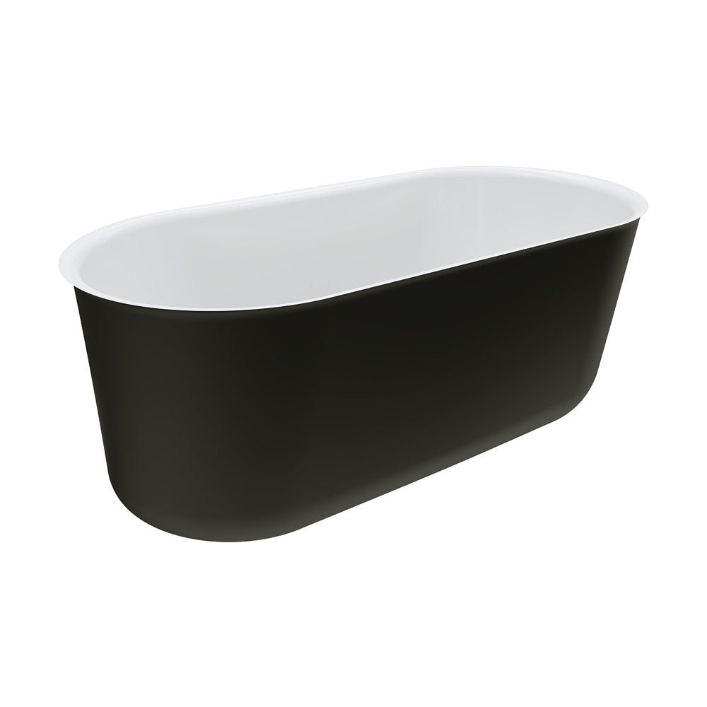 Fienza FR72-1500B Windsor Freestanding Acrylic Bath 1500mm, Matte Black
