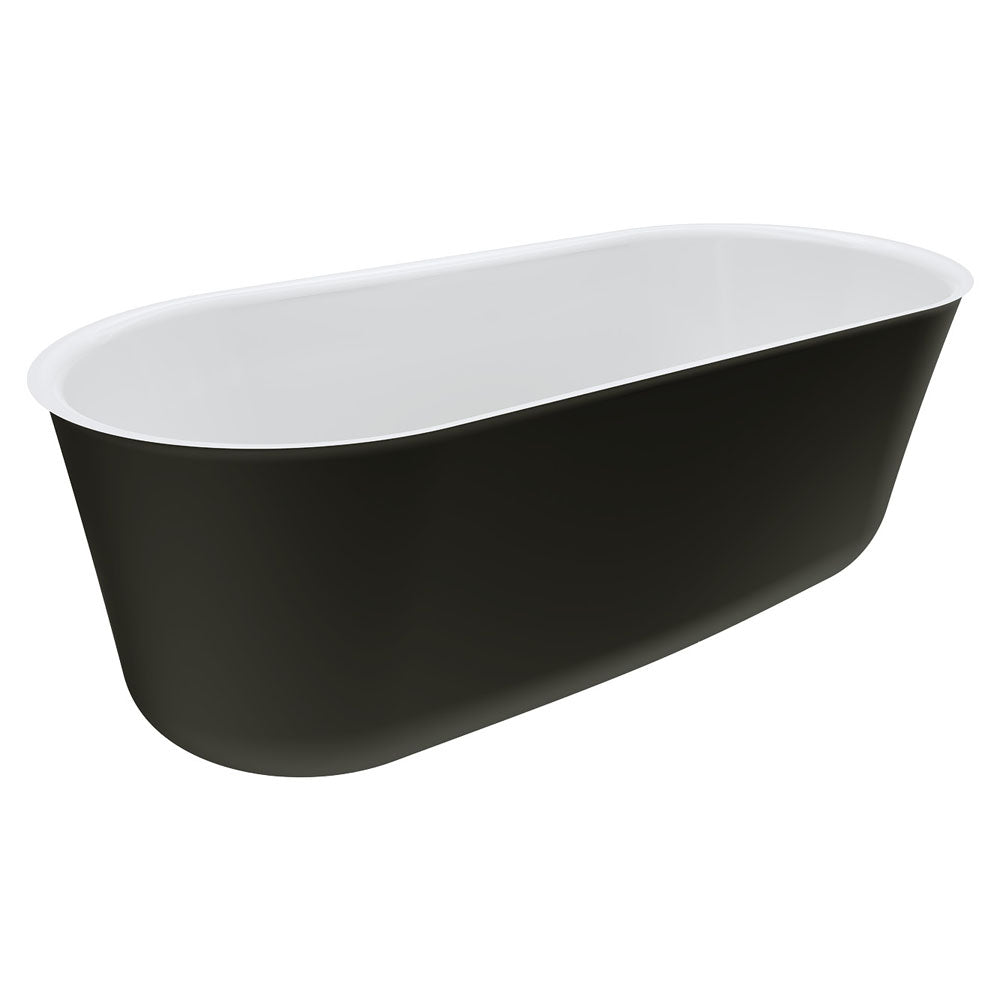Fienza FR72-1700B Windsor Freestanding Acrylic Bath 1700mm, Matte Black