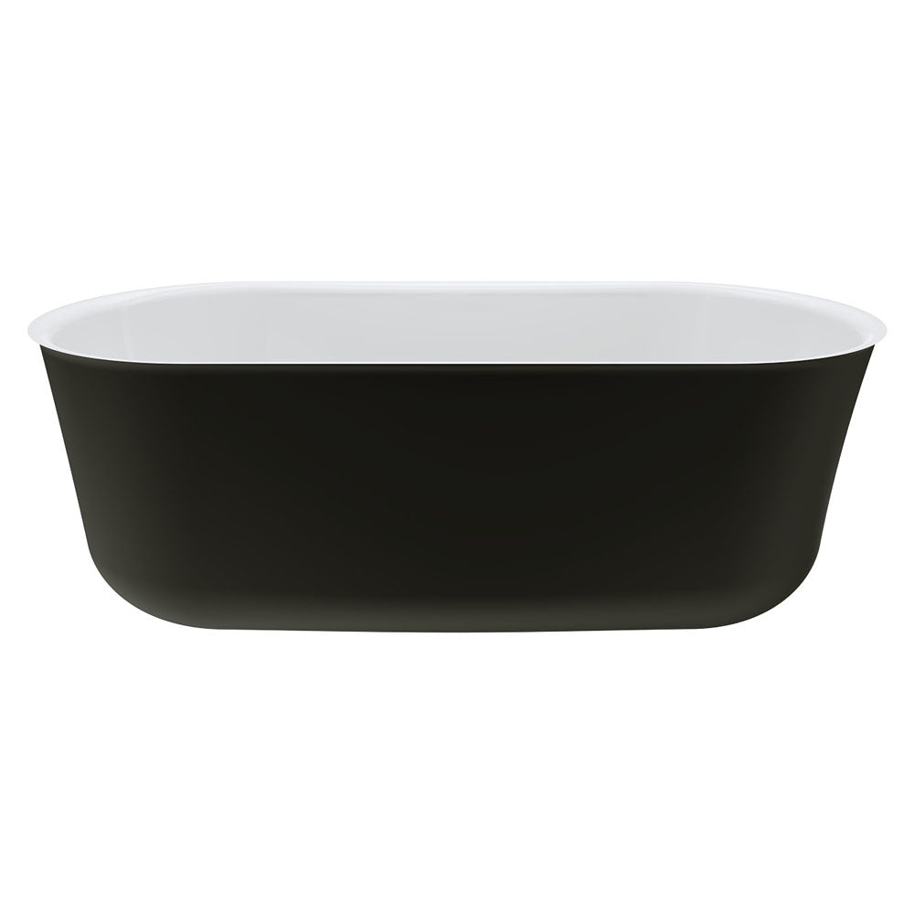 Fienza FR72-1700B Windsor Freestanding Acrylic Bath 1700mm, Matte Black