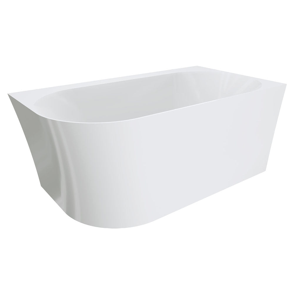 Fienza Chloe Acrylic Corner Bath 1400mm, FR75-1400R-OF - Gloss White
