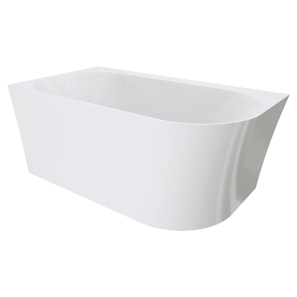 Fienza Chloe Acrylic Corner Bath 1400mm, FR75-1400R-OF - Gloss White