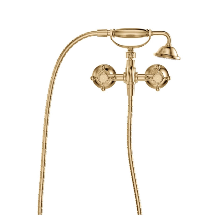 Fienza 336105UB Lillian Exposed Bath Tap Set with Hand Shower, Urban Brass