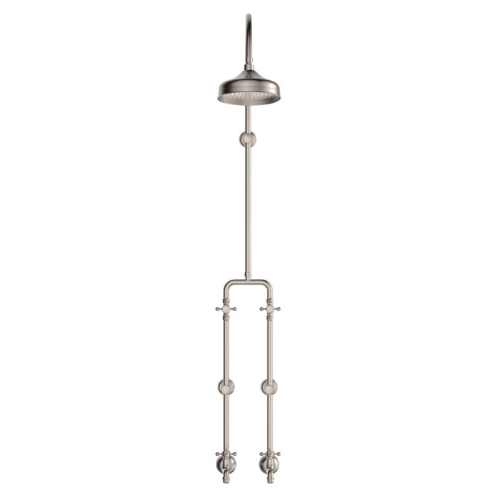 Fienza 455122BN Lillian Exposed Rail Shower & Bath Set, Brushed Nickel