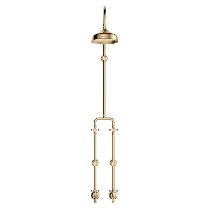Fienza 455122UB Lillian Exposed Rail Shower & Bath Set, Urban Brass