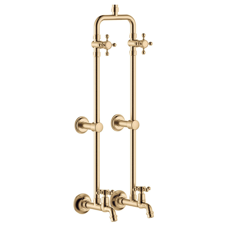 Fienza 455122UB Lillian Exposed Rail Shower & Bath Set, Urban Brass