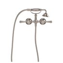 Fienza 339105 Lillian Lever Exposed Bath Tap Set with Hand Shower, Brushed Nickel - Special Order