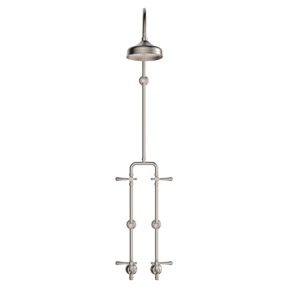 Fienza 455123NN Lillian Lever Exposed Rail Shower & Bath Set, Brushed Nickel