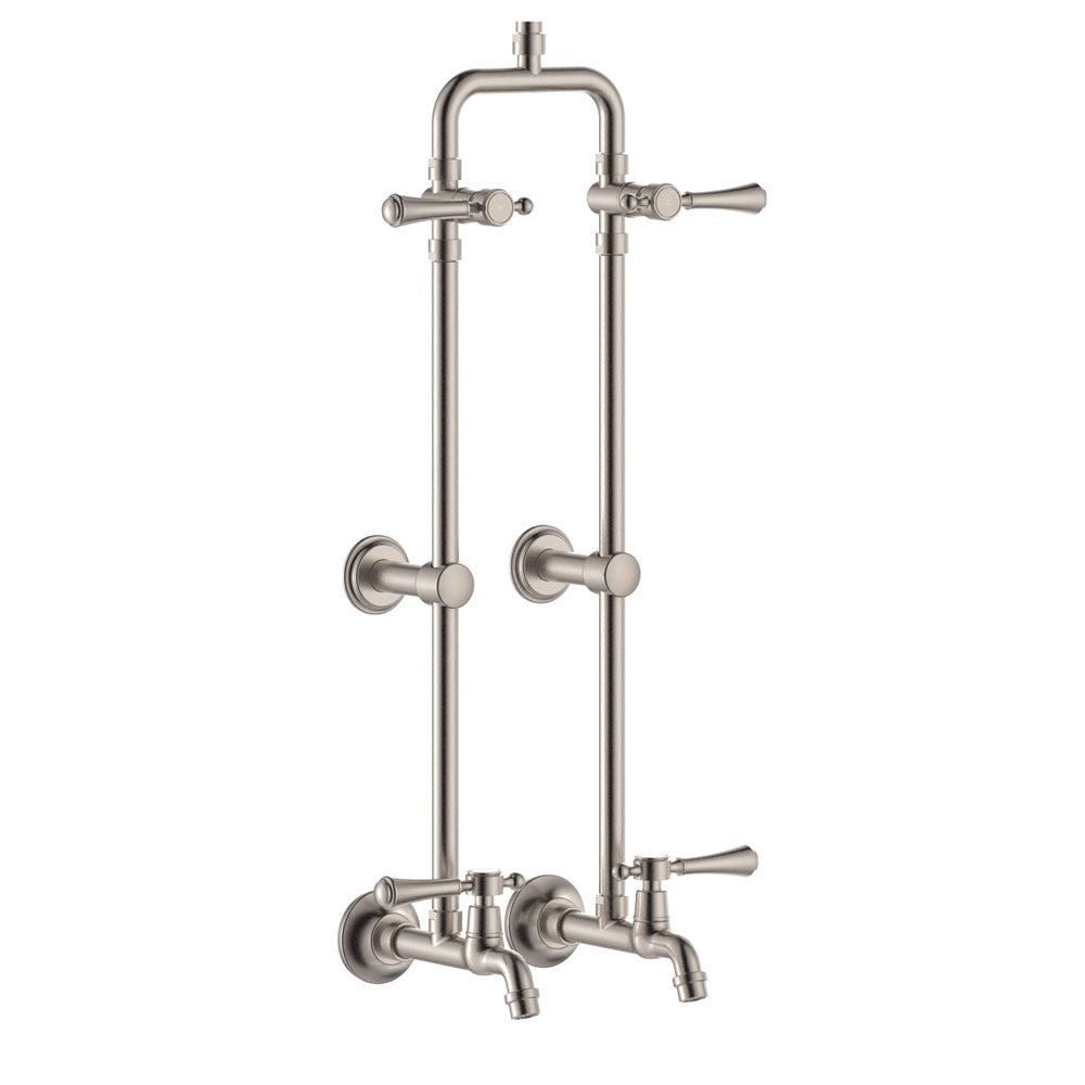 Fienza 455123NN Lillian Lever Exposed Rail Shower & Bath Set, Brushed Nickel