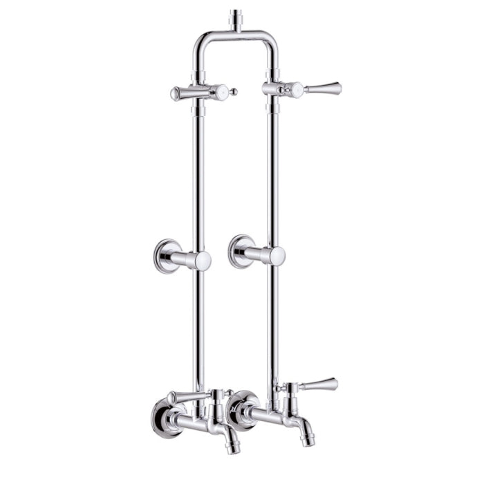 Fienza 455123 Lillian Lever Exposed Rail Shower & Bath Set, Chrome