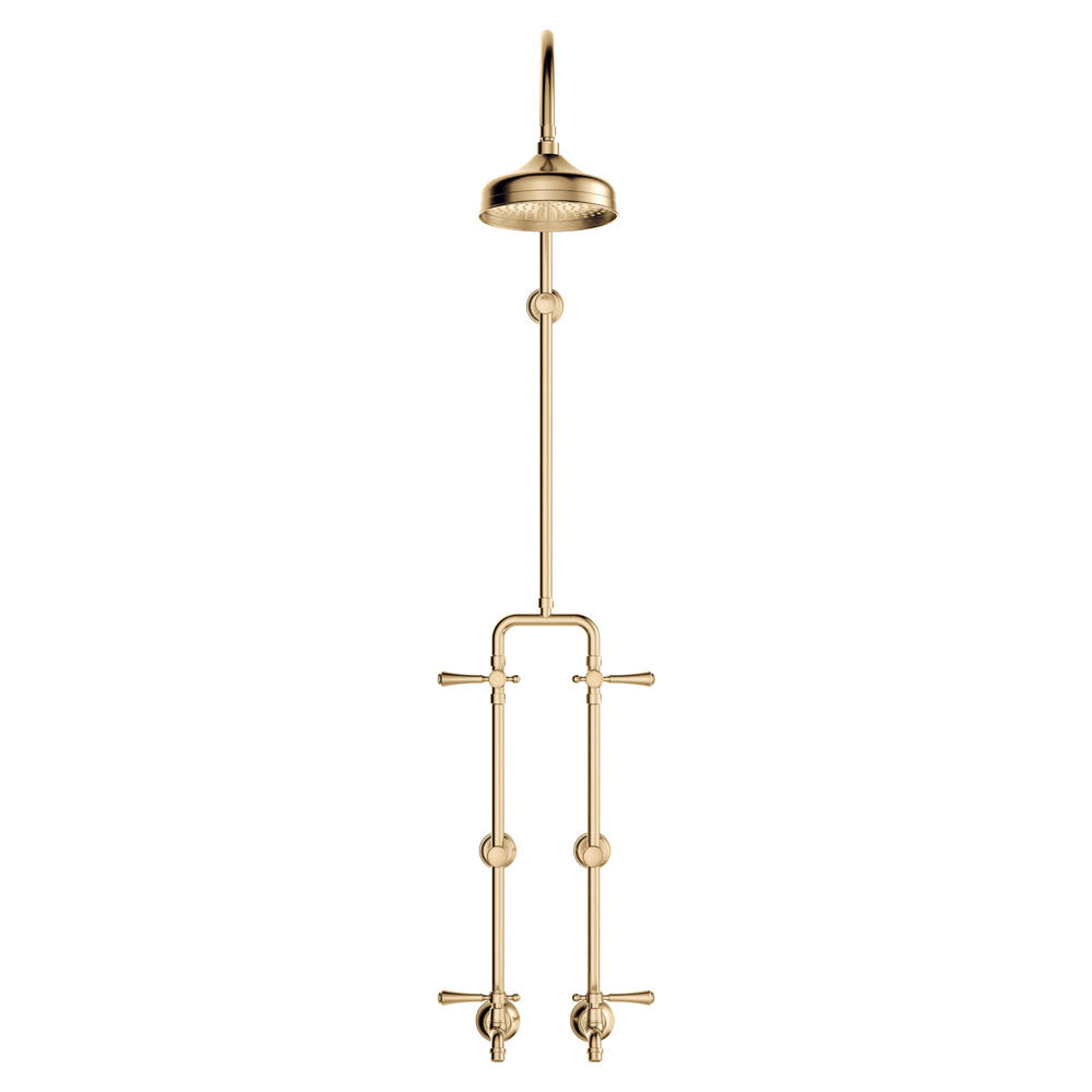Fienza 455123UU Lillian Lever Exposed Rail Shower & Bath Set, Urban Brass