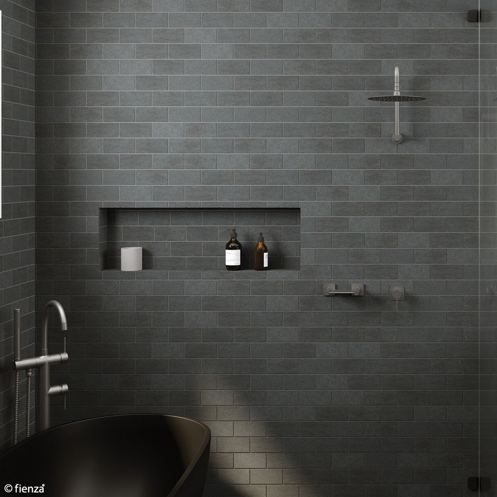 Fienza Kaya Gooseneck Shower Arm Set - Matte Black