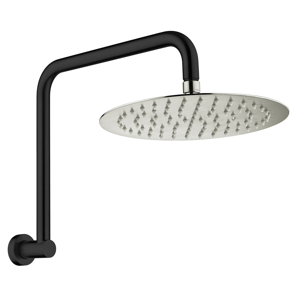 Fienza Kaya Gooseneck Shower Arm Set - Matte Black