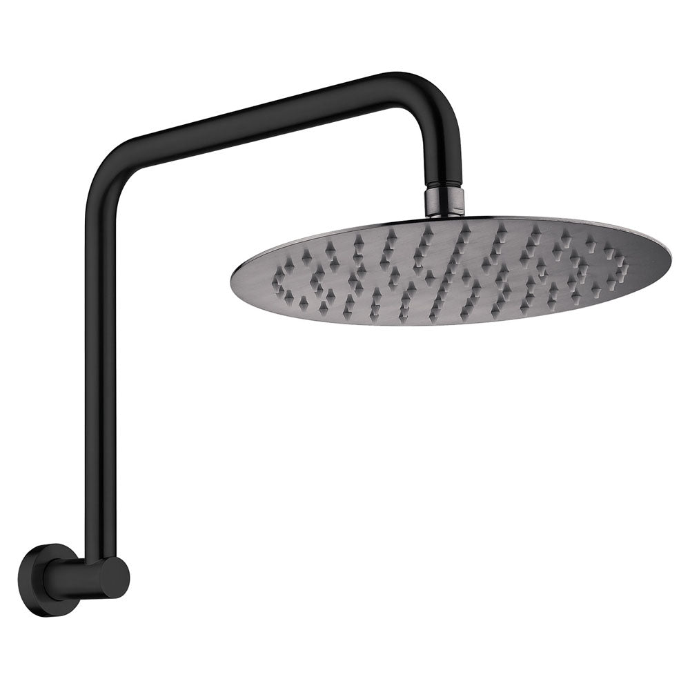 Fienza Kaya Gooseneck Shower Arm Set - Matte Black