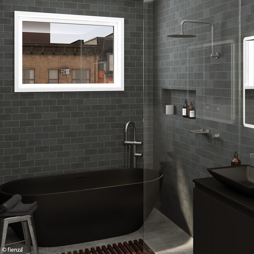 Fienza Kaya Gooseneck Shower Arm Set - Matte Black