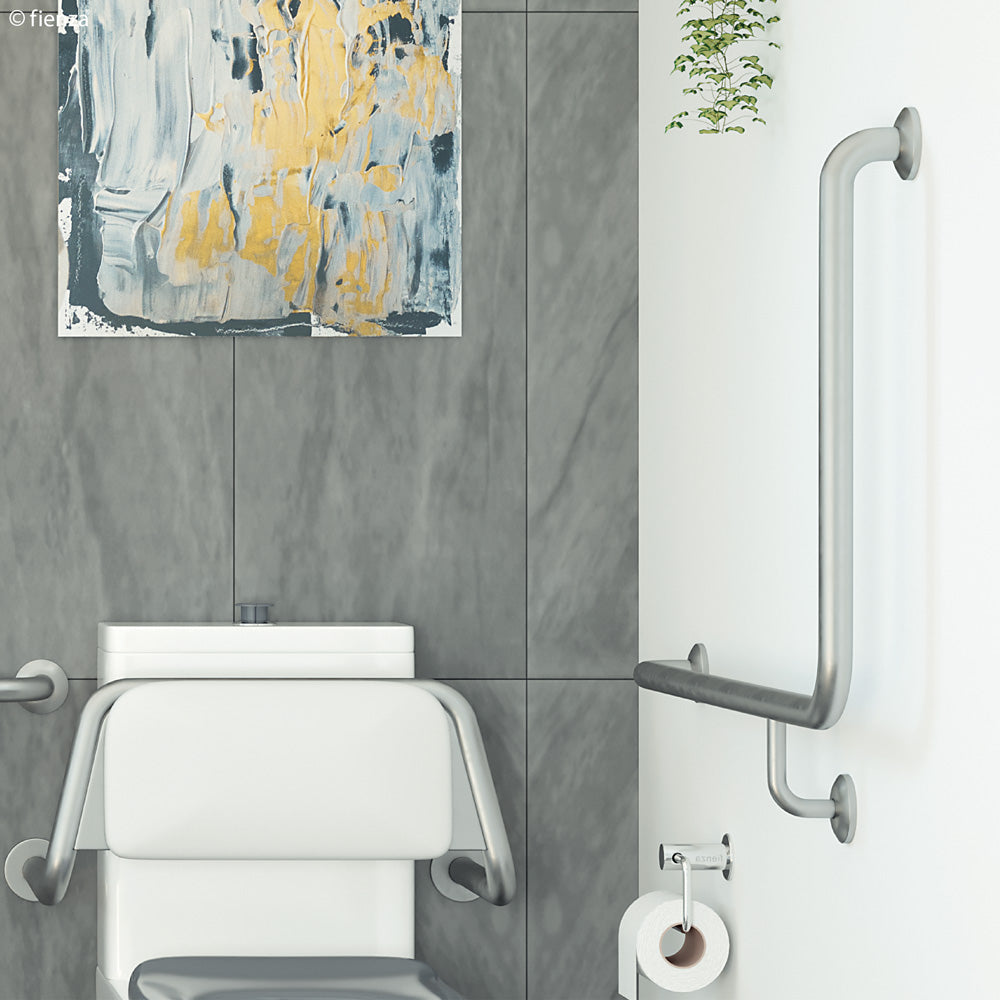 Fienza GRAB9660L Care Ambulant 90° 960x600mm Stainless Steel Left Hand Grab Rail