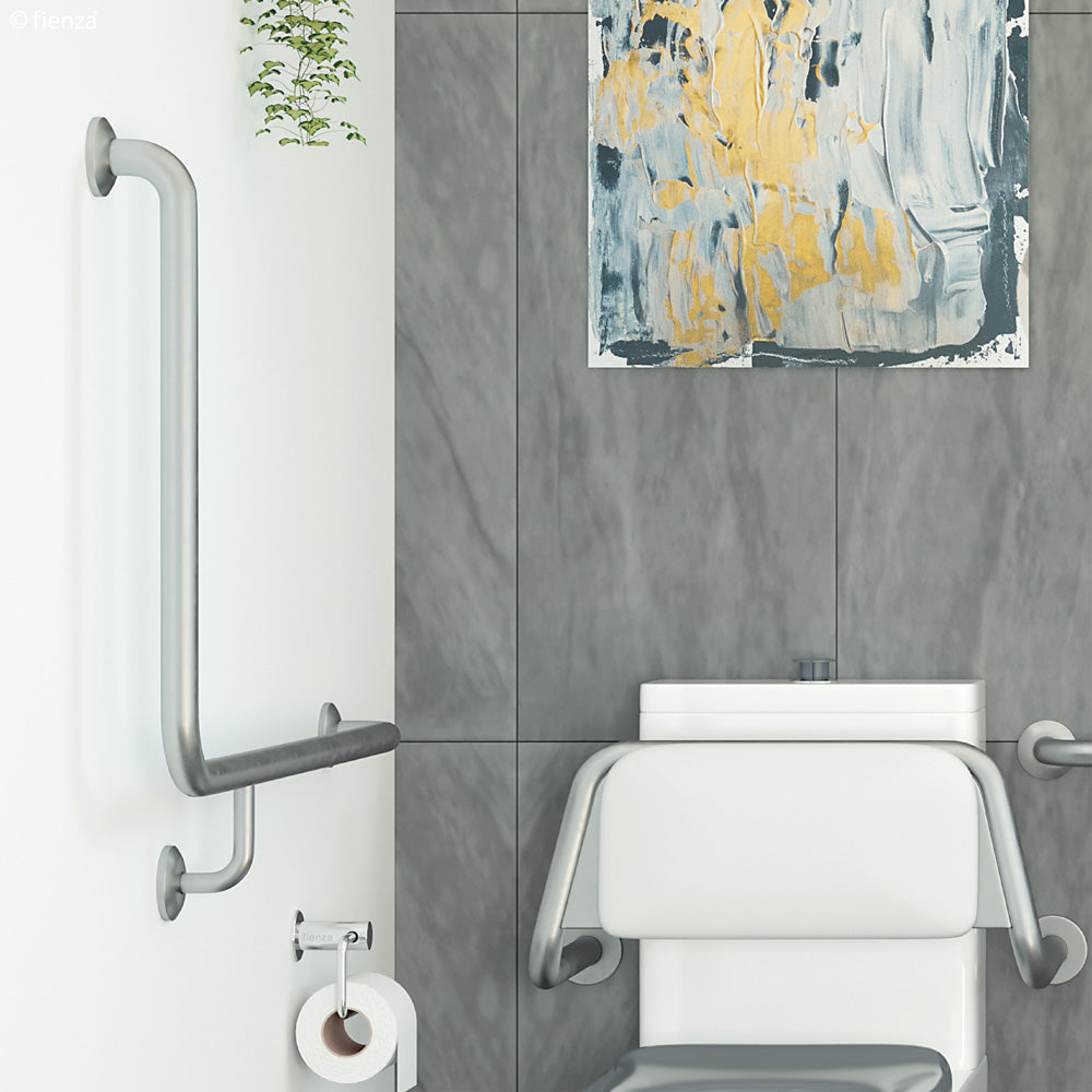 Fienza GRAB9660R Care Ambulant 90° 960x600mm Stainless Steel Right Hand Grab Rail