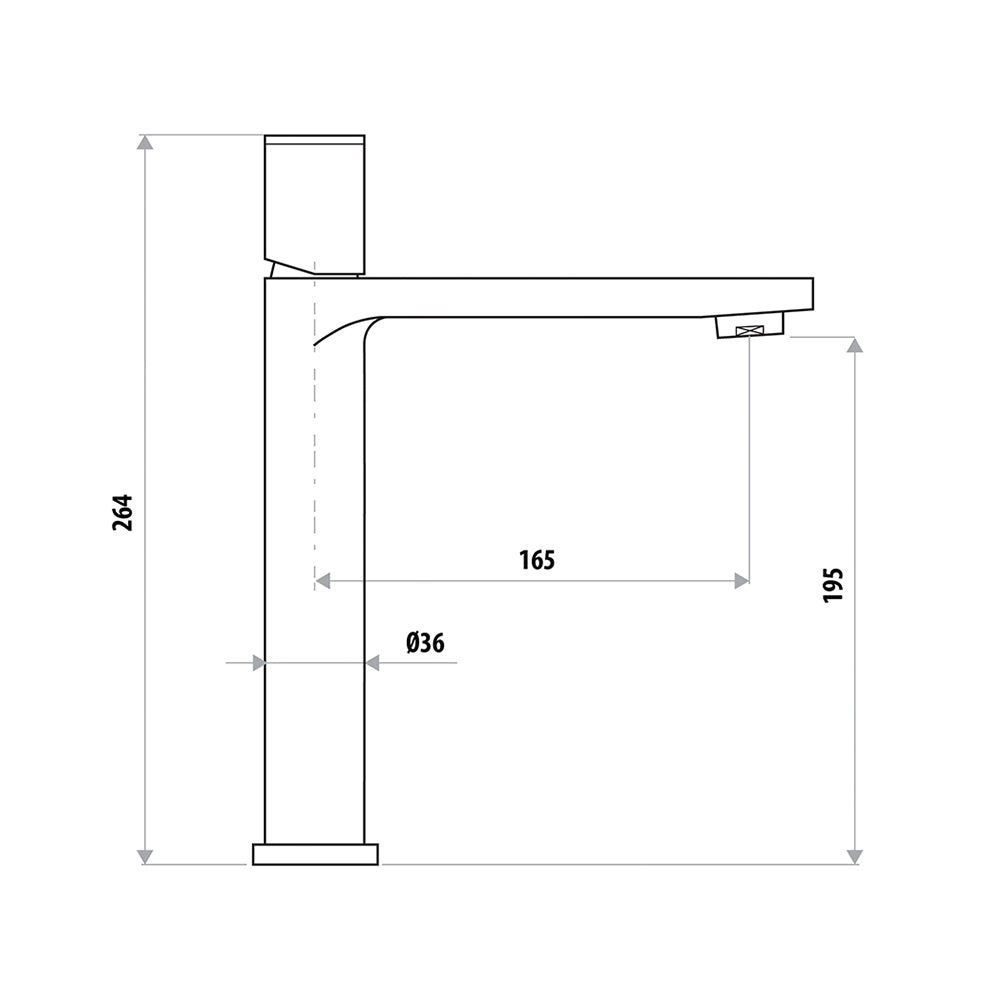 The GABE Hi-Rise Basin Mixer Gun Metal T704GM (Special Order) – SA ...