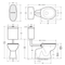 Fienza K001DG Stella Care Adjustable Link Toilet Suite, K001DG Seat, Large Flush Button - Special Order