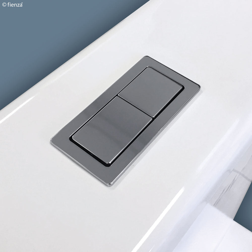 Fienza Delta Care Back-to-Wall Toilet Suite White Seat - Slim Buttons
