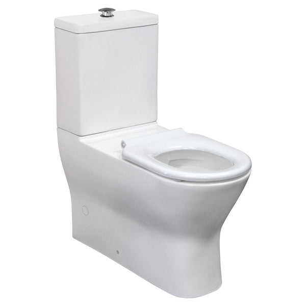 Fienza K013WP Delta Care Back to Wall Toilet Suite, P Trap, White Seat, Raised Buttons - Special Order