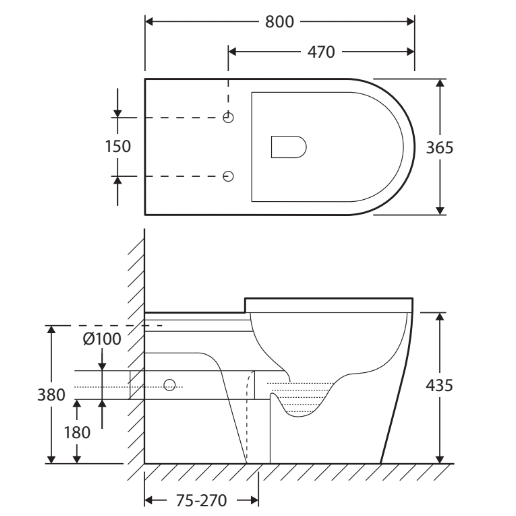 Fienza K016G Isabella Care Back to Wall Toilet Suite, Grey Seat
