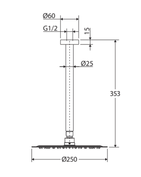 Fienza Kaya Shower Dropper Set - Chrome