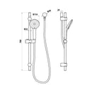Loui Hand Shower on Rail Chrome T9082CP (Special Order)